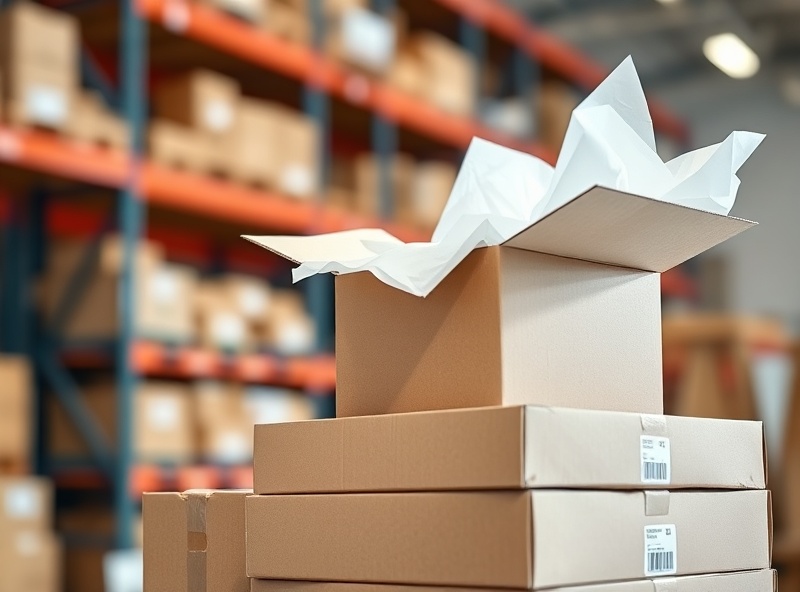 Branded merchandise being packaged for fast shipping